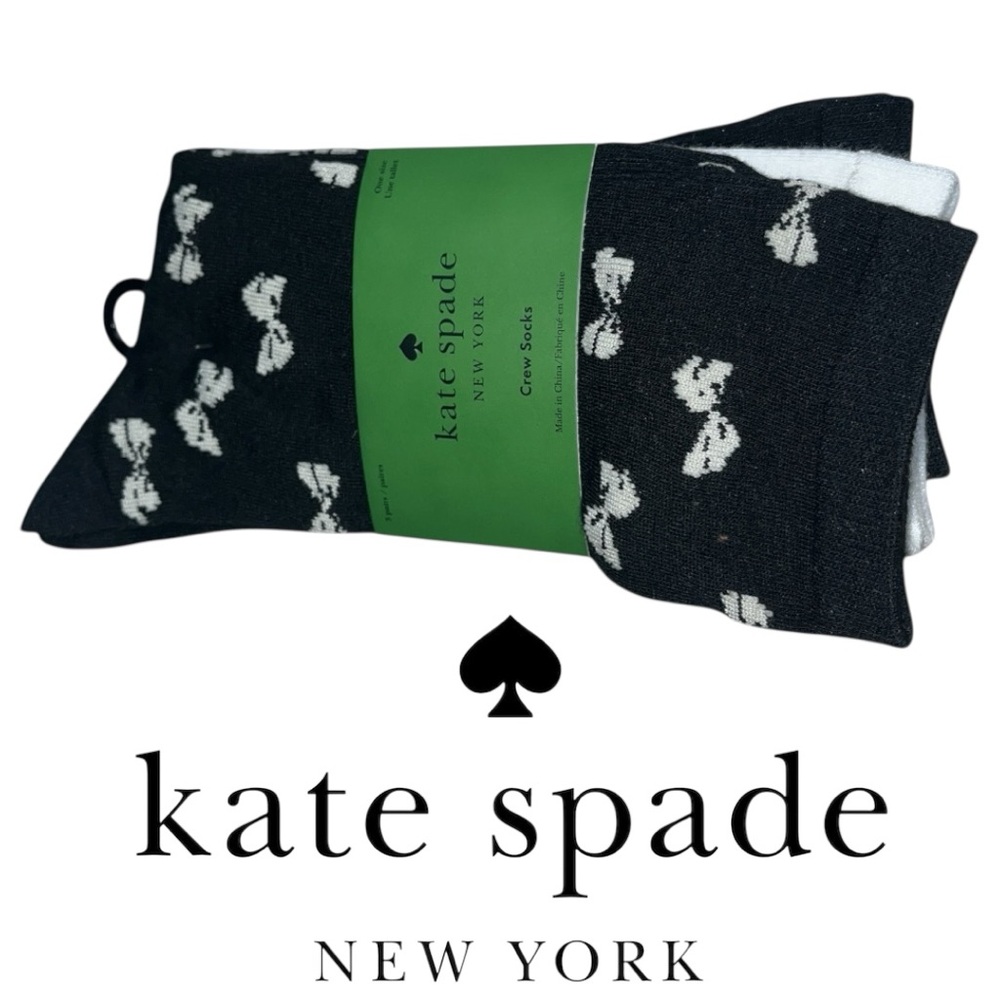 Kate Spade Crew Socks Three Pair Size 4-10